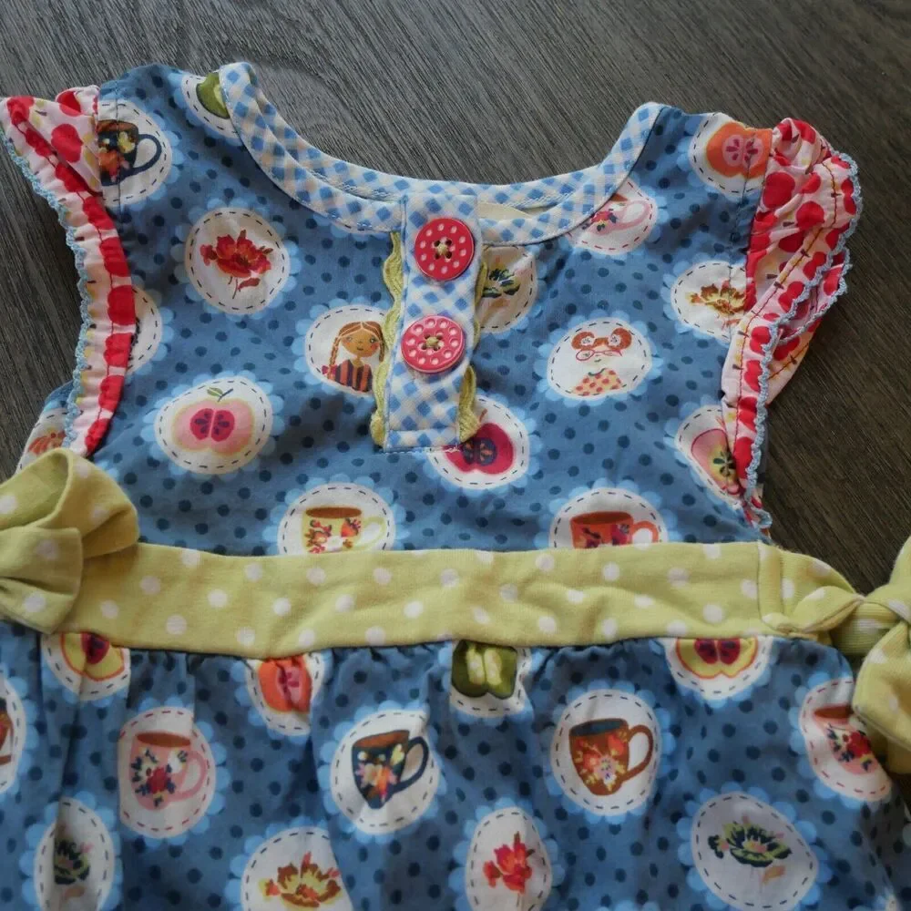 Matilda Jane Teacher's Pet Short Romper 6-12 Months Baby Ruffles Bubble Romper